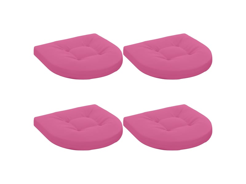  Lot de 4 coussins de siège, coussins d'assise 100 % polyester rose cf60083  - Conforama A