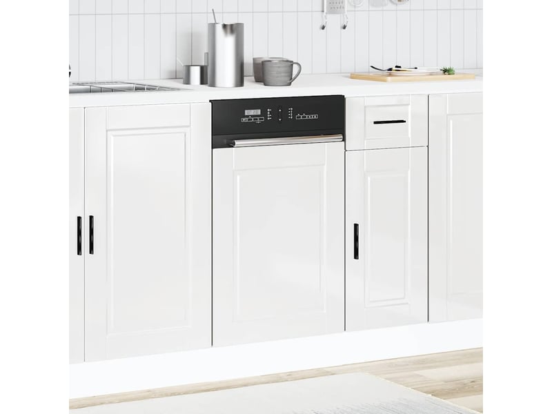  Panneau de lave-vaisselle blanc brillant 45x1,5x57cm  - Conforama C