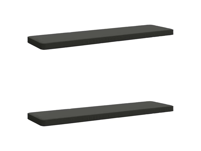 Lot de 2 coussins de banc, coussins d'assise vught 100 % polyester anthracite cf57753 - Conforama A