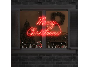 Panneau de noël 216 led rouge 99 x 55 x 13 cm fer