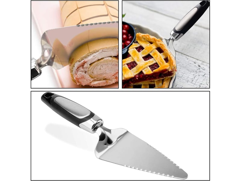  1 pcs pelle a tarte spatules coudées à pâtisserie acier inoxydable gâteau pelle gâteaux couper bord dentelé No commercial references - Conforama D