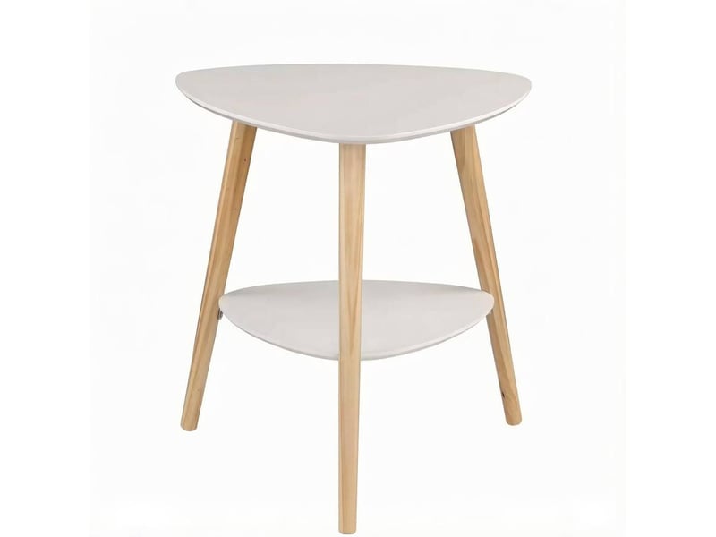 Table d'appoint 2 étagères blanche 50 x 40 cm homvra  - Conforama A