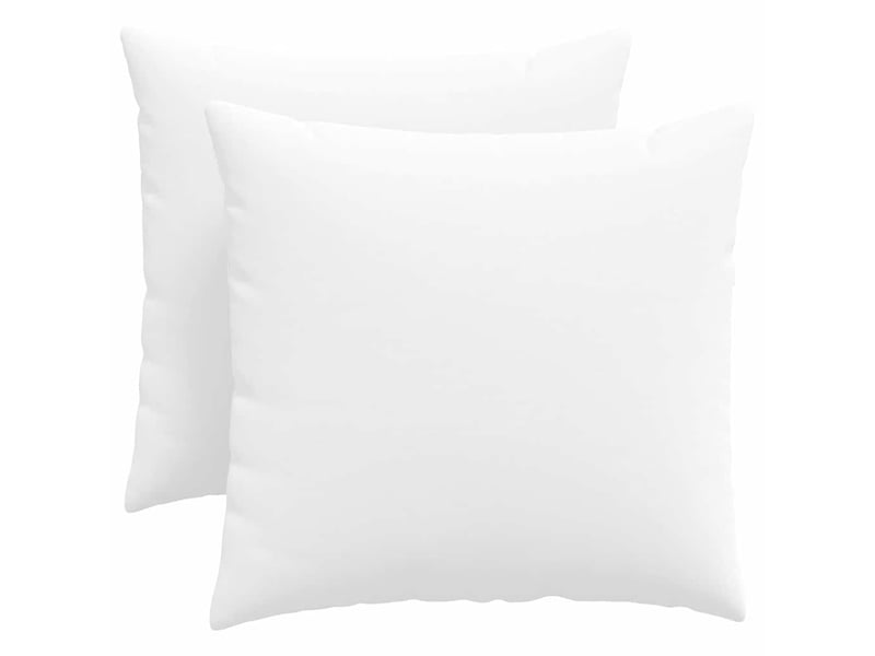  Lot de 2 coussins de canapé, coussins décoratifs tissu blanc 50 x 50 cm cf58766  - Conforama A