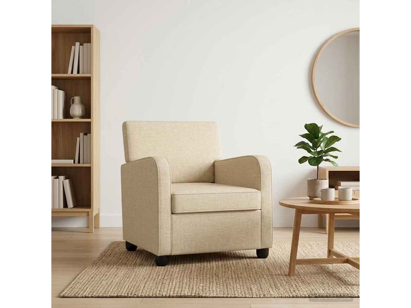  Vidaxl fauteuil crème tissu  - Conforama B