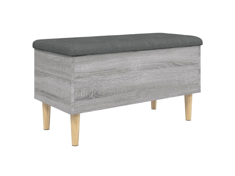  Banc chambre, banc de rangement sonoma gris 82x42x46 cm bois d'ingénierie  - Conforama A