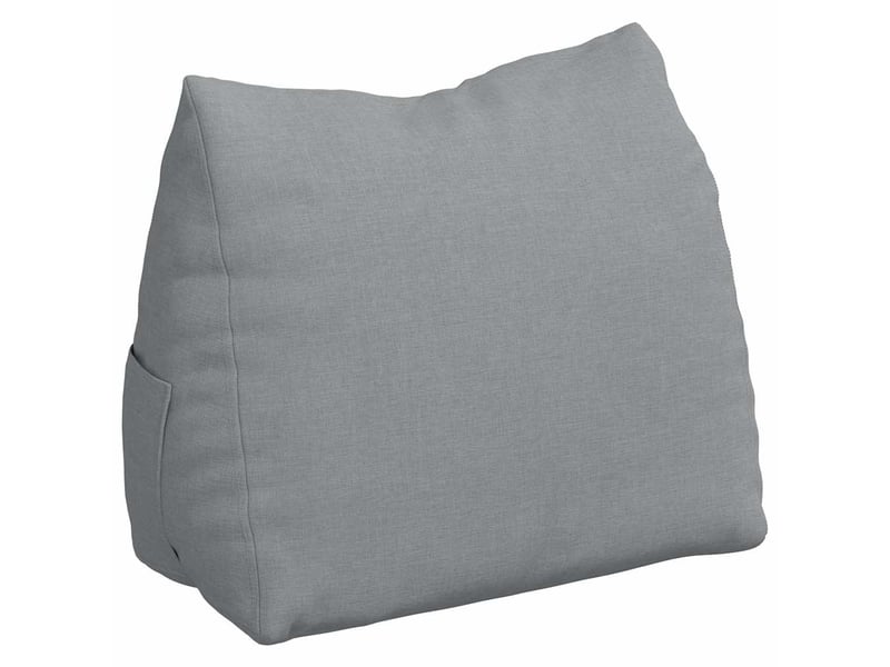 Coussin de dos, coussin de dossier gris clair 45 x 20 x 35 cm tissu cf54669 - Conforama A
