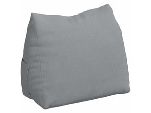Coussin de dos, coussin de dossier gris clair 45 x 20 x 35 cm tissu cf54669