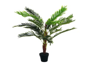 Cycas artificiel, 123 cm de haut, pour l'intérieur et l'extérieur, pot inclus.