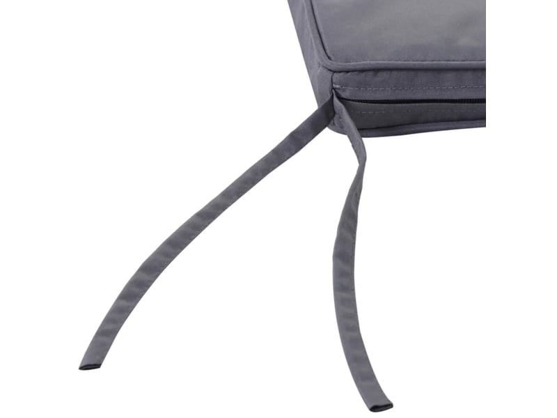  Lot de 2 coussins de chaise de jardin gris foncé 45 x 45 x 5 cm en polyester, pour l'intérieur et l'extérieur  - Conforama D