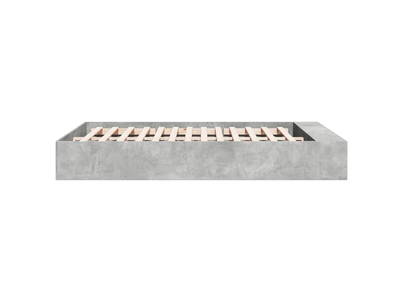  Lit double- lit adulte -  cadre de lit sans matelas sonoma gris 150x200 cm  - Conforama D