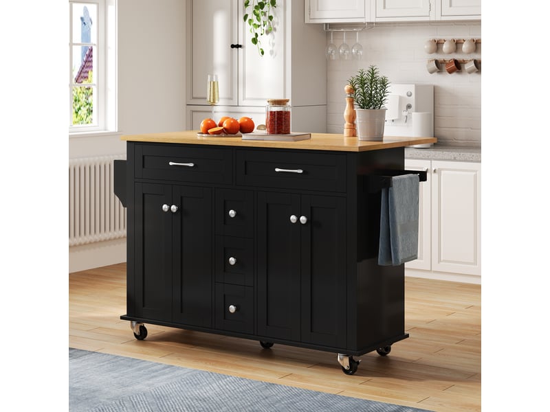  Desserte 4 portes 5 tiroirs coloris noir desserte noir - Conforama D
