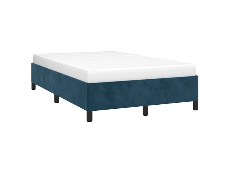  Lit double- lit adulte -  cadre de lit sans matelas bleu foncé 120x190 cm velours  - Conforama C