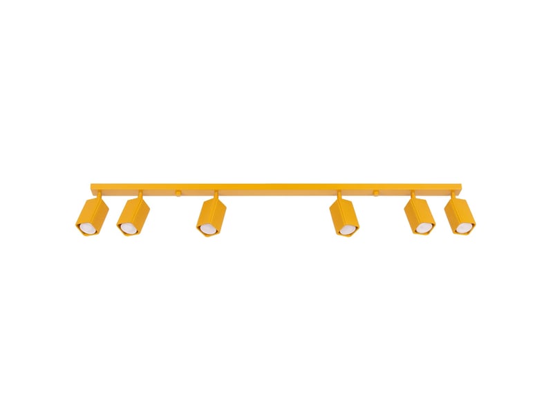  Plafonnier rayo 6l jaune aluminium moderne 16.5x117x6cm SL.3266 - Conforama A