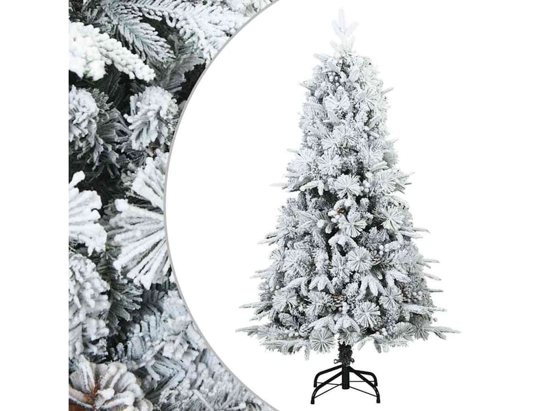 Sapin de noël - arbre de noël artificiel à branches pliantes, duveteux de neige - Conforama A