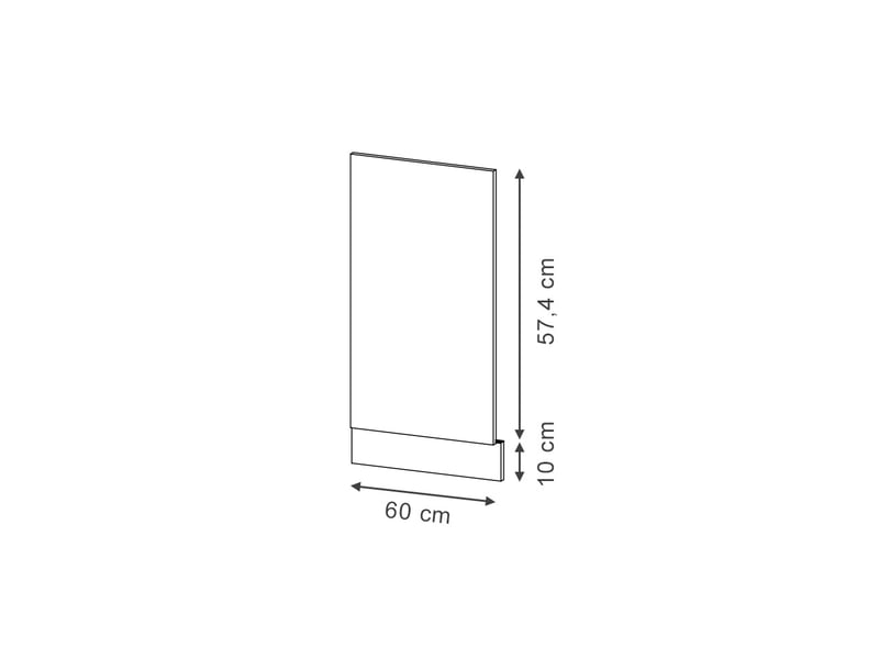  Vicco façade, gris foncéchêne de force doré, 60cm, pt chêne  - Conforama B