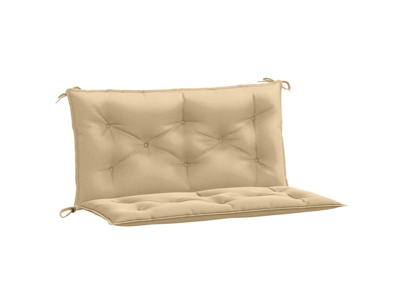  Lot de 2 coussins de banc de jardin, coussins d'assise beige mélangé tissu cf58628  - Conforama A