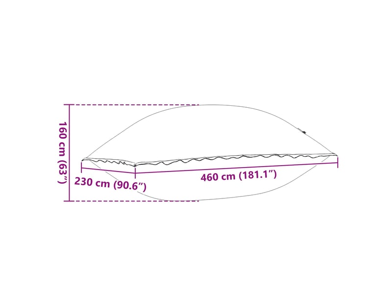  Coussin de piscine d'hiver bleu 460 x 230 x 160 cm pvc cf55512  - Conforama E