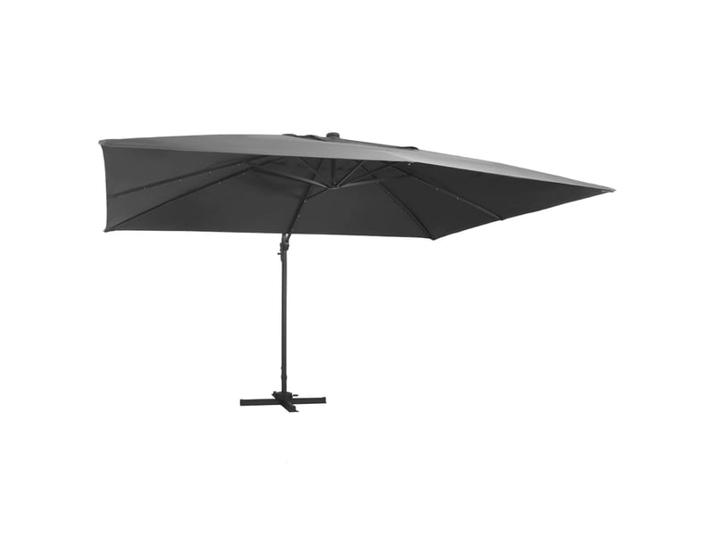  Parasol de jardin | parasol d'extérieur en porte-à-faux lumières led mât en aluminium shl3809  - Conforama A