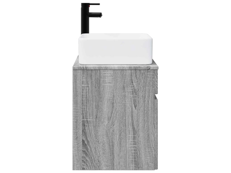 Meuble de lavabo mural, rangement salle de bain sonoma gris 49x41x63 cm shl3616 - Conforama C
