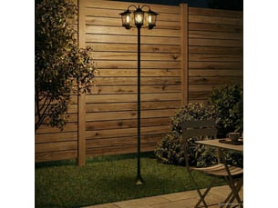 Lampadaire à 3 têtes noir 16x16x187 cm aluminium et abs shl83929