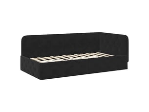 Lit simple 100x200 cm coloris noir