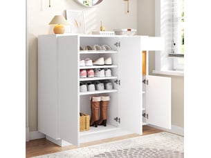 Meuble à chaussures 18 paire(s)  <strong>MAISENTIEL</strong>  <strong></strong> coloris blanc