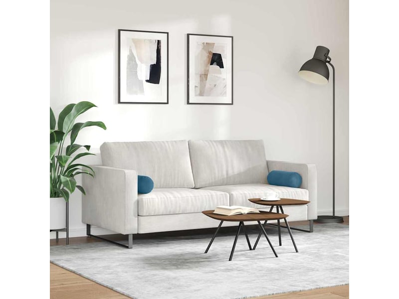  Lot de 2 coussins d'accent, coussins décoratifs, coussins lombaires bleu ø 15 x 40 cm cf56715  - Conforama D