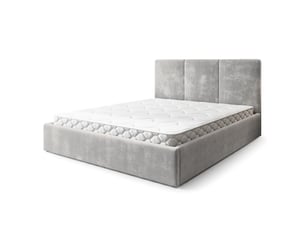 Lit coffre 140x200 cm <strong>MASSENO</strong>  <strong></strong> coloris gris