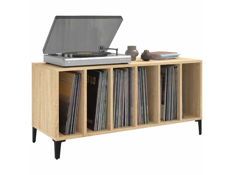  Armoire à disques, armoire de rangement chêne sonoma 100x38x48 cm bois d'ingénierie  - Conforama D