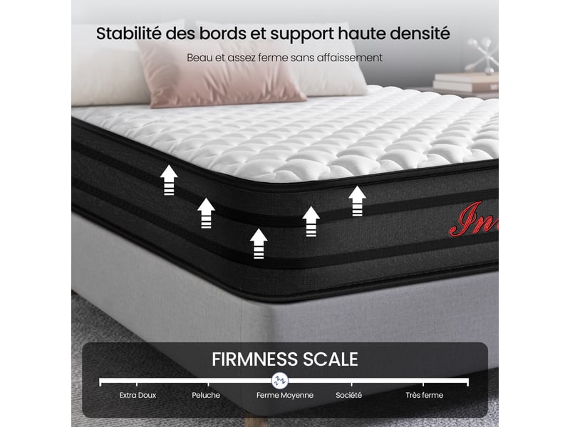  Matelas 75x180 cm inre, épaisseur 15 cm . Mousse haute résilience ,soutien ferme et confortable  - Conforama E