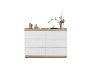 Chiffonnier 6 tiroir(s) MODENVIE coloris bicolore largeur 110 cm hauteur 67.5 cm
