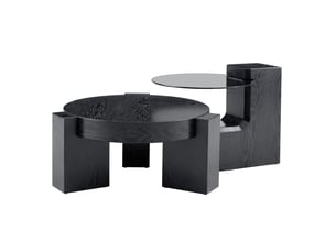 Table basse rond(e) coloris noir