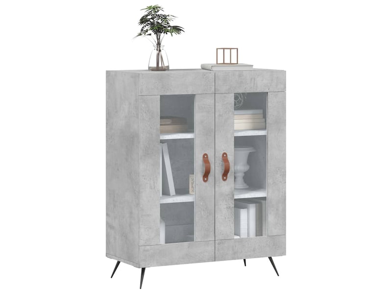  Buffet - bahut - meuble de rangement gris béton 69,5x34x90 cm bois d'ingénierie  - Conforama C