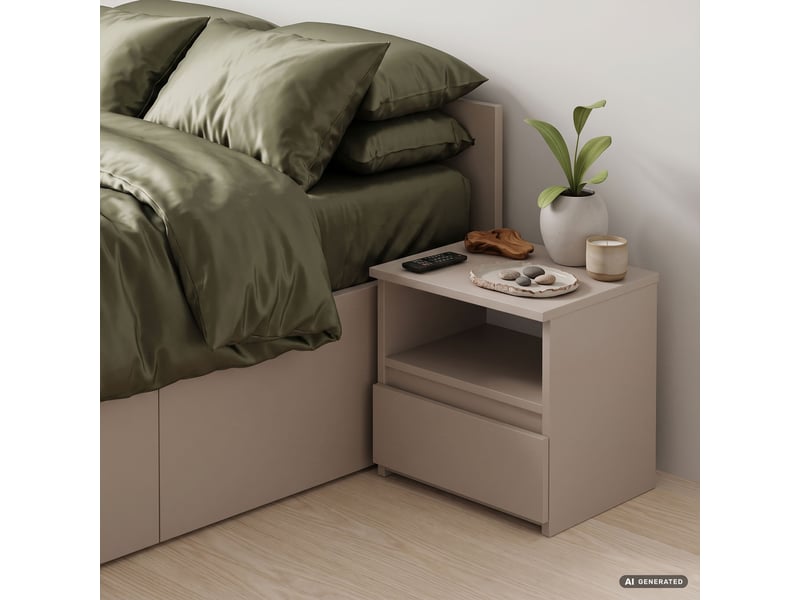  Table de chevet cl1 cachemire 40 cm 1 tiroir 1 étagère 40x35x40 cm CL1 - Conforama E