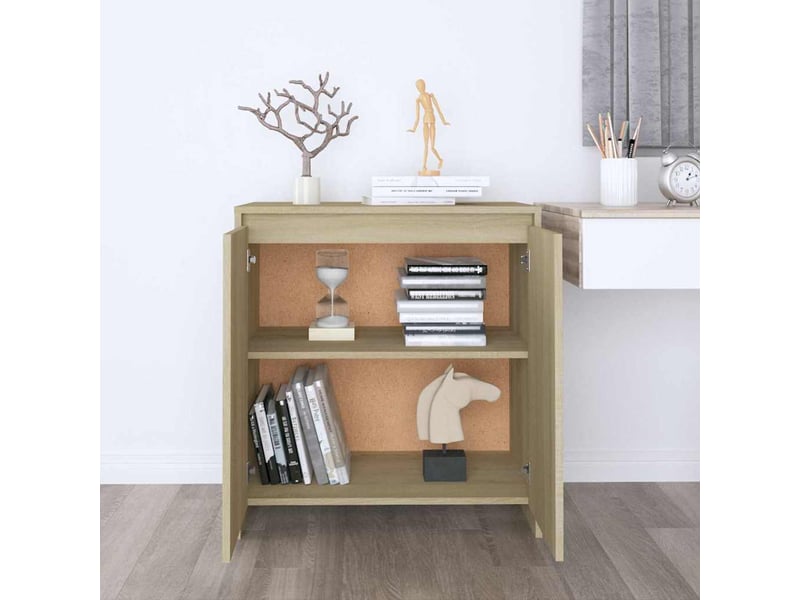  Buffet - bahut - meuble de rangement chêne sonoma 70x41x75 cm bois d'ingénierie  - Conforama C