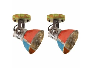 Plafonniers industriels 2 pcs récupérés 17x24 cm e27