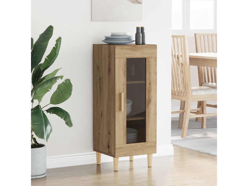  Buffet - bahut - meuble de rangement chêne artisanal 34,5 x 32,5 x 90 cm bois d'ingénierie  - Conforama D