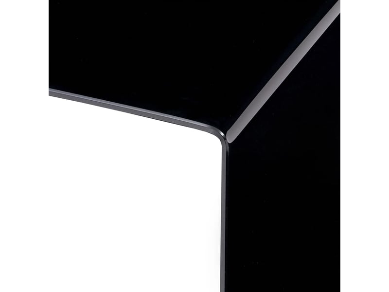  Table basse | table de salon noir 50x50x45 cm verre trempé  - Conforama D
