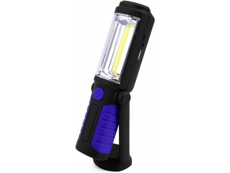  Lampe torche led rechargeable mains-libres[nouvelle version 2022] 3w baladeuse à led cob 2 en 1 lampe de poche pour  - Conforama A