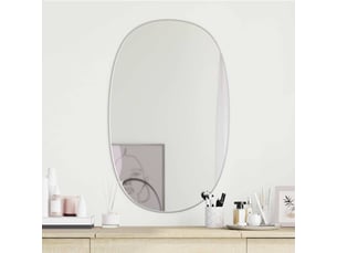 Miroir rectangulaire à fixer coloris argenté <strong></strong>  <strong></strong> - 70 cm x 45 cm