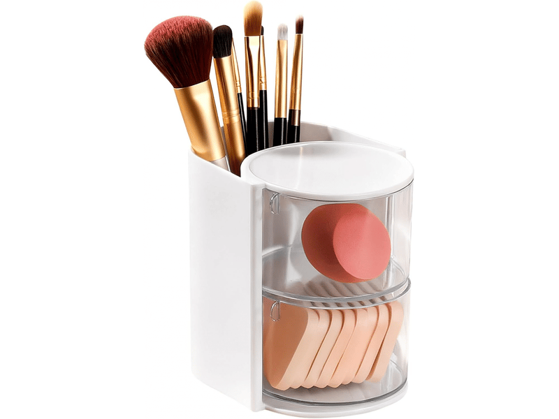 Boite rangement maquillagerangement makeup organizer, rangement maquillage rotatif organisateur de maquillages rotatif à 180° - Conforama A