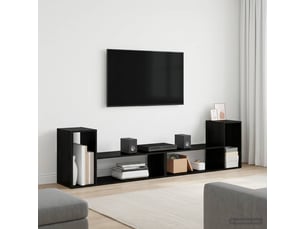 Meuble tv coloris noir 100 cm <strong></strong>  <strong></strong>