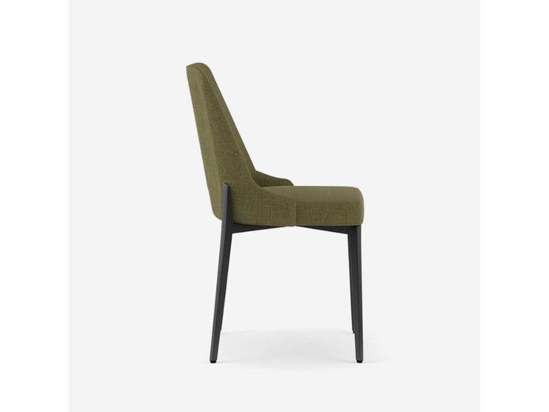  Lot de 4 chaises rembourrées en tissu facile à nettoyer charm - vert foncé  - Conforama D