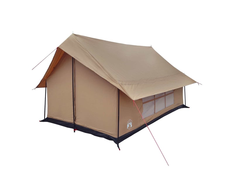 Tente de camping, tente cabane marron 340x246x210 cm polycoton - Conforama C