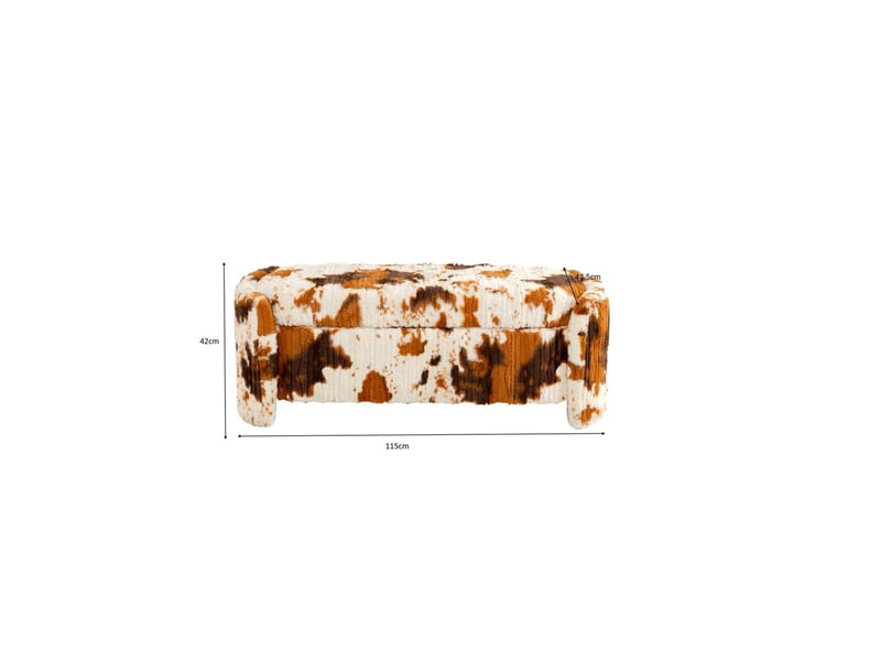  banc-coffre 115cm vache kare design  - Conforama D