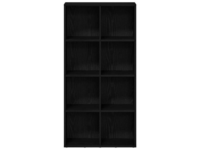 Bibliothèque, meuble de rangement salon en chêne noir 66 x 30 x 130 cm bois d'ingénierie - Conforama E