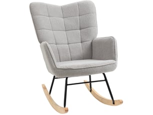 Fauteuil fixe <strong>HAUSS SPOLE</strong> <strong></strong> Tissu bouclette gris vendu A l'unité