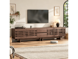 Meuble tv coloris marron 200 cm   
