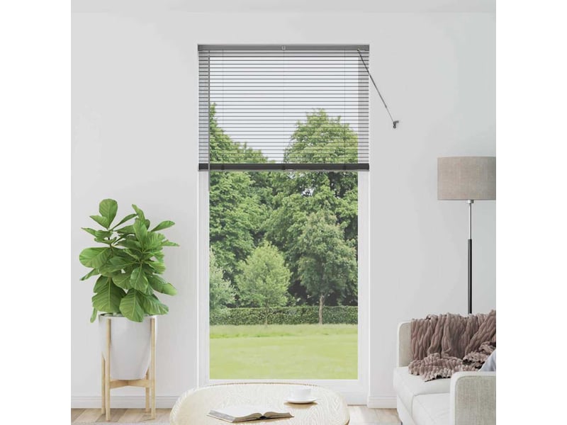  Store vénitien, store de fenêtre gris foncé 220 x 105 cm 25 mm aluminium cf47912  - Conforama B