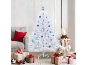 Sapin de noël - arbre de noël artificiel à branches articulées blanc 150 cm